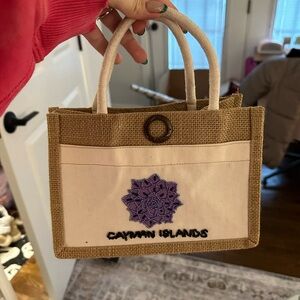 Cayman Islands Beige and Purple Mini Women's Tote